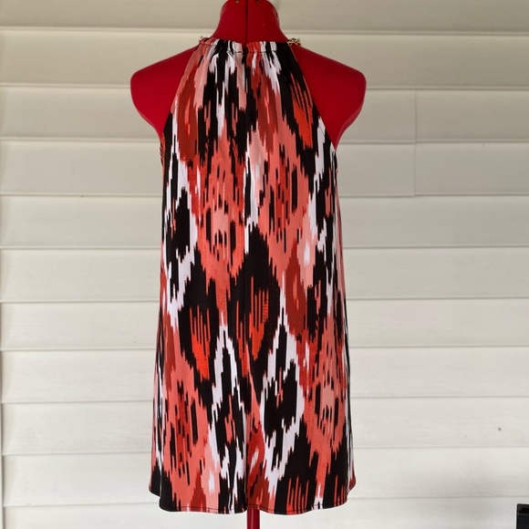 Michael Kors Printed Chain-Neck Halter Top Sz M - Picture 4 of 8